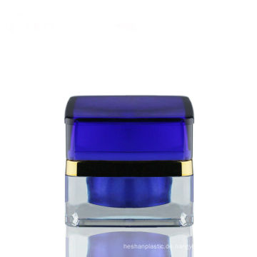 50g quadratisches Acrylglas-Sahneglas-Luxus-Glas-blaues Glas